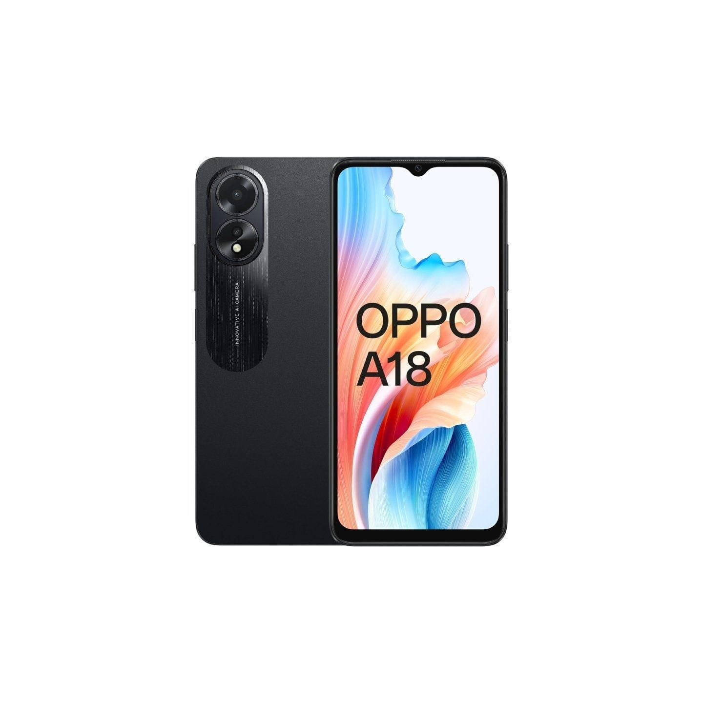 Smartphone oppo a18 4gb/ 128gb/ 6.56'/ negro brillante