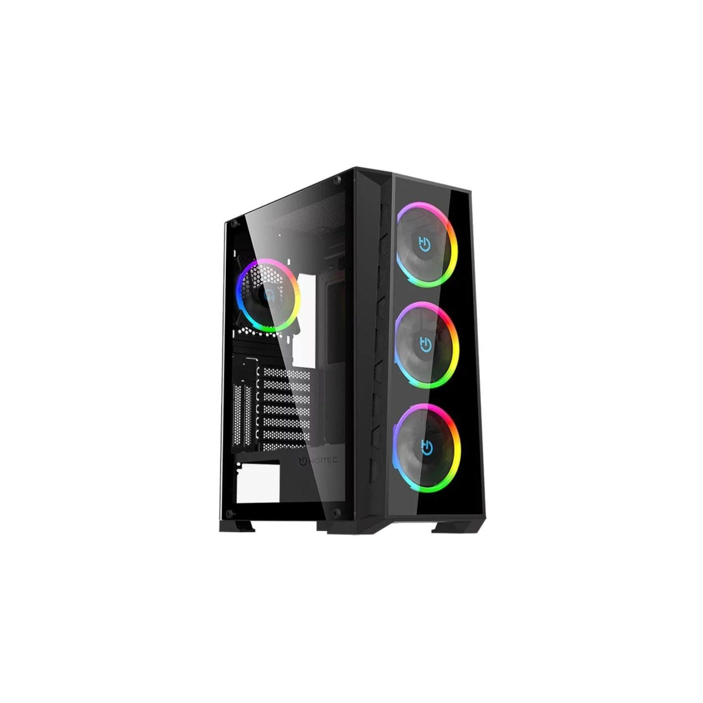 Caja Gaming Semitorre Hiditec MH12 GLASS