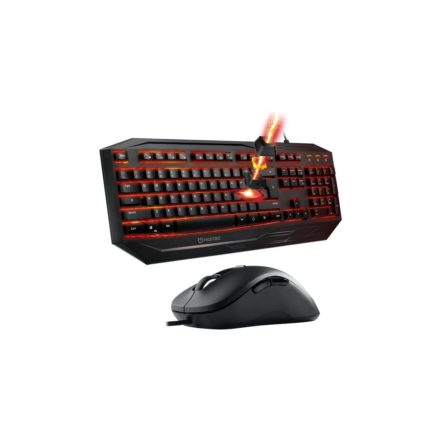 Pack Gaming Hiditec PAC010036/ Teclado Gaming GK200 + Ratón Blitz