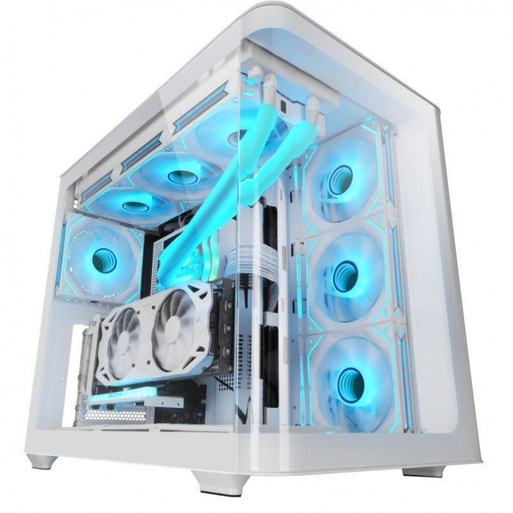 Caja Gaming Semitorre Mars Gaming MC-FUSION/ Blanca