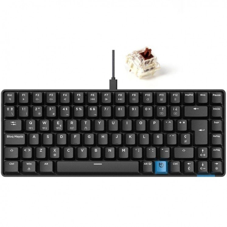 Teclado Gaming Mecánico Inalámbrico Hiditec GM1K/ Hot-Swap switch Gateron Brown