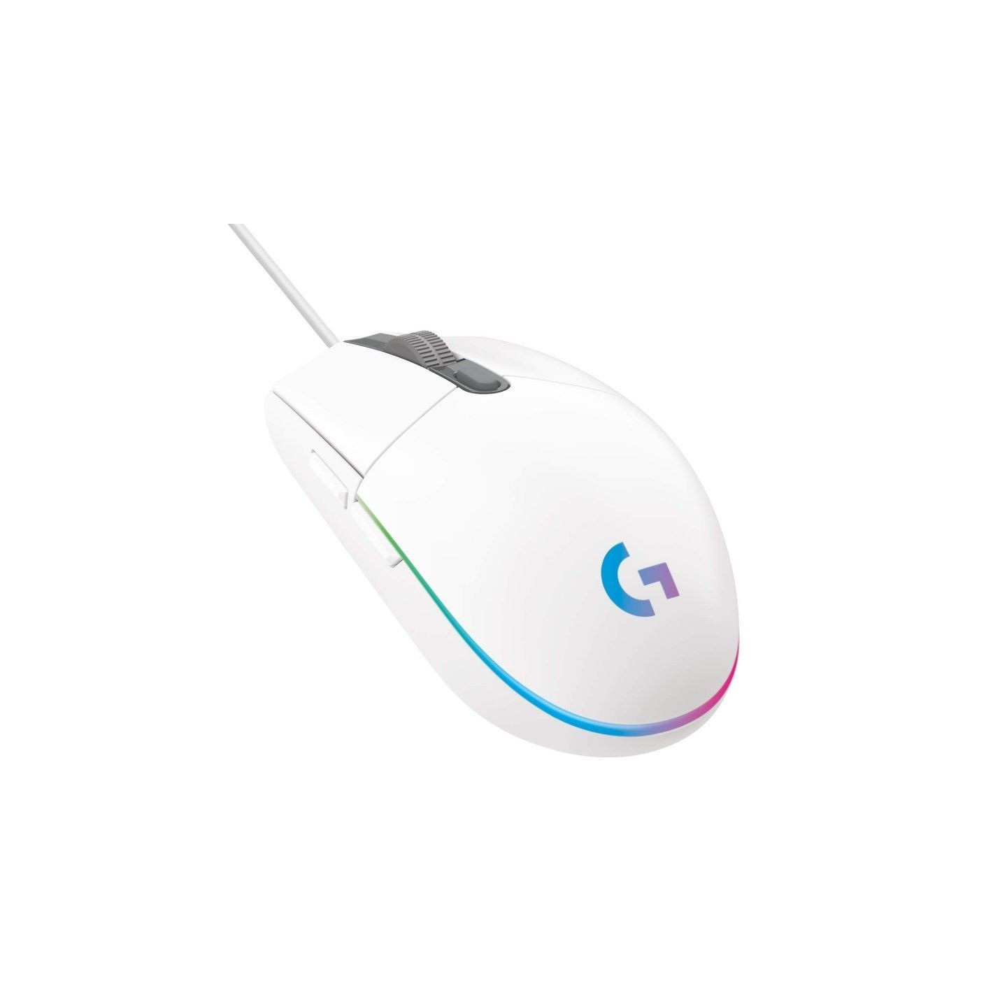 Ratón Gaming Logitech G102 Lightsync/ Hasta 8000 DPI/ Blanco