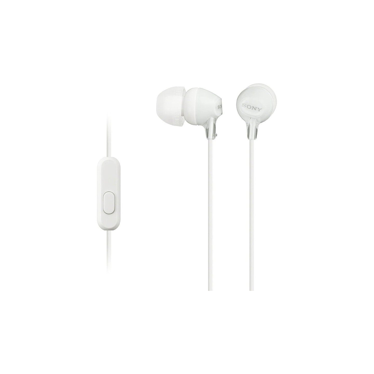 Auriculares intrauditivos sony mdr-ex15ap/ con micrófono/ jack 3.5/ blancos