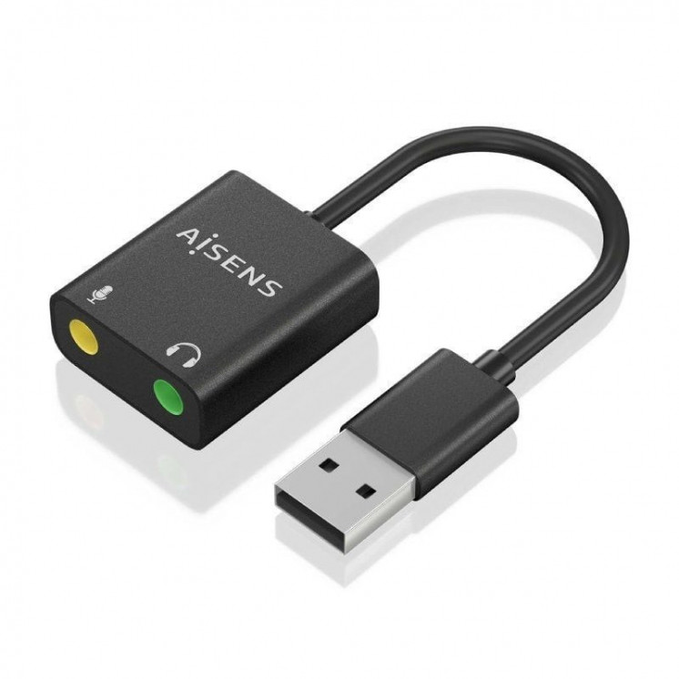 Tarjeta de sonido aisens a106-0769/ usb macho - 2xjack 3.5 hembra