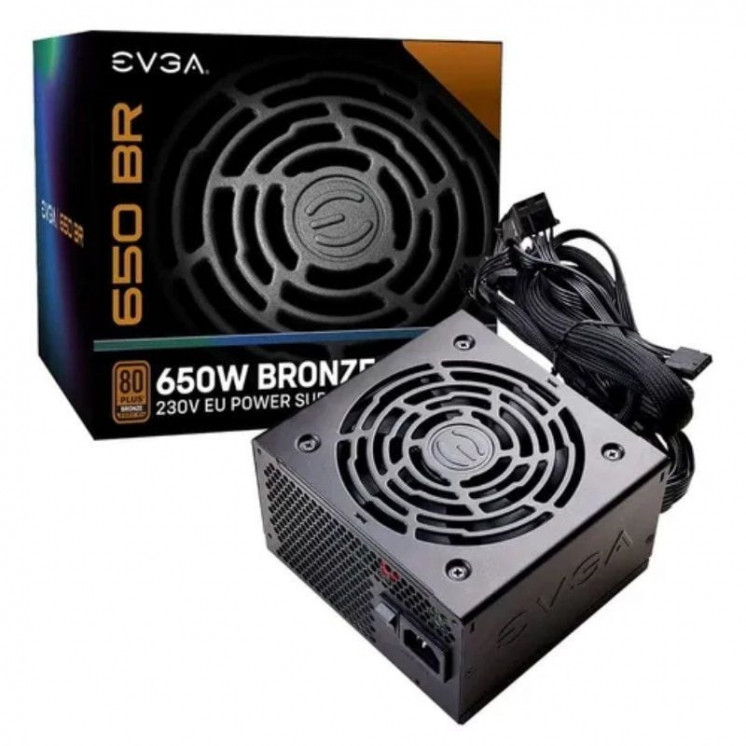 Fuente de alimentación evga 650 br/ 650w/ ventilador 12cm/ 80 plus bronze