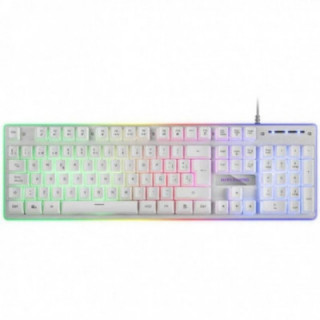 Teclado Gaming SemiMecánico Mars Gaming MK220ES/ Blanco