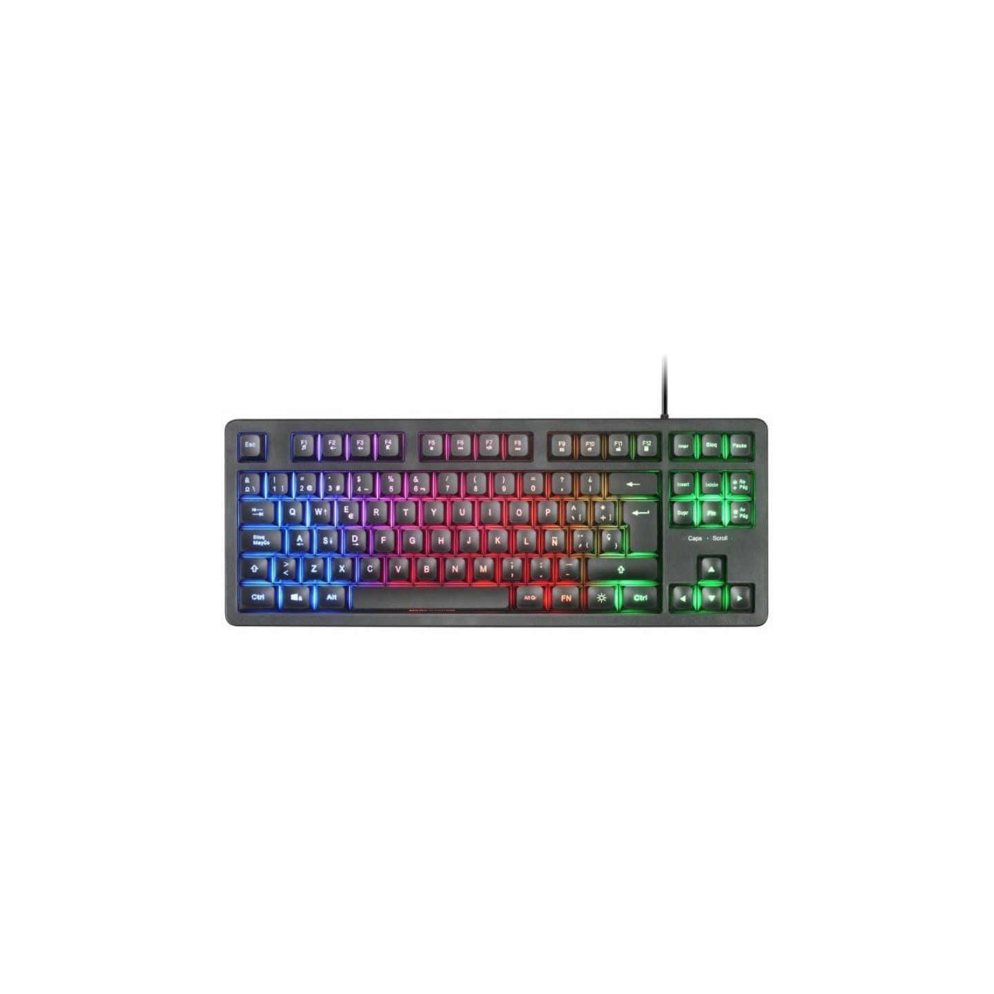 Teclado Gaming SemiMecánico Mars Gaming MK023/ Negro