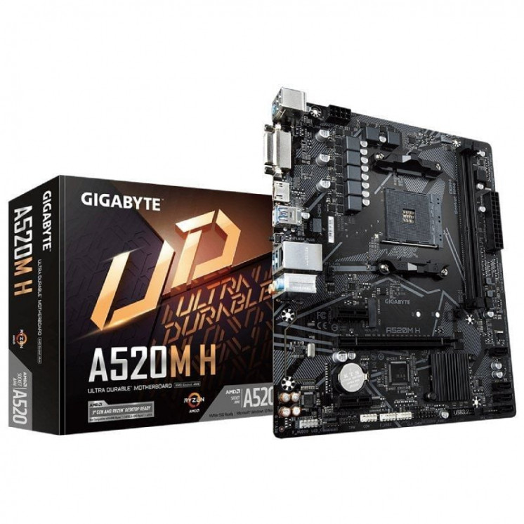 Placa base gigabyte a520m h socket am4/ micro atx