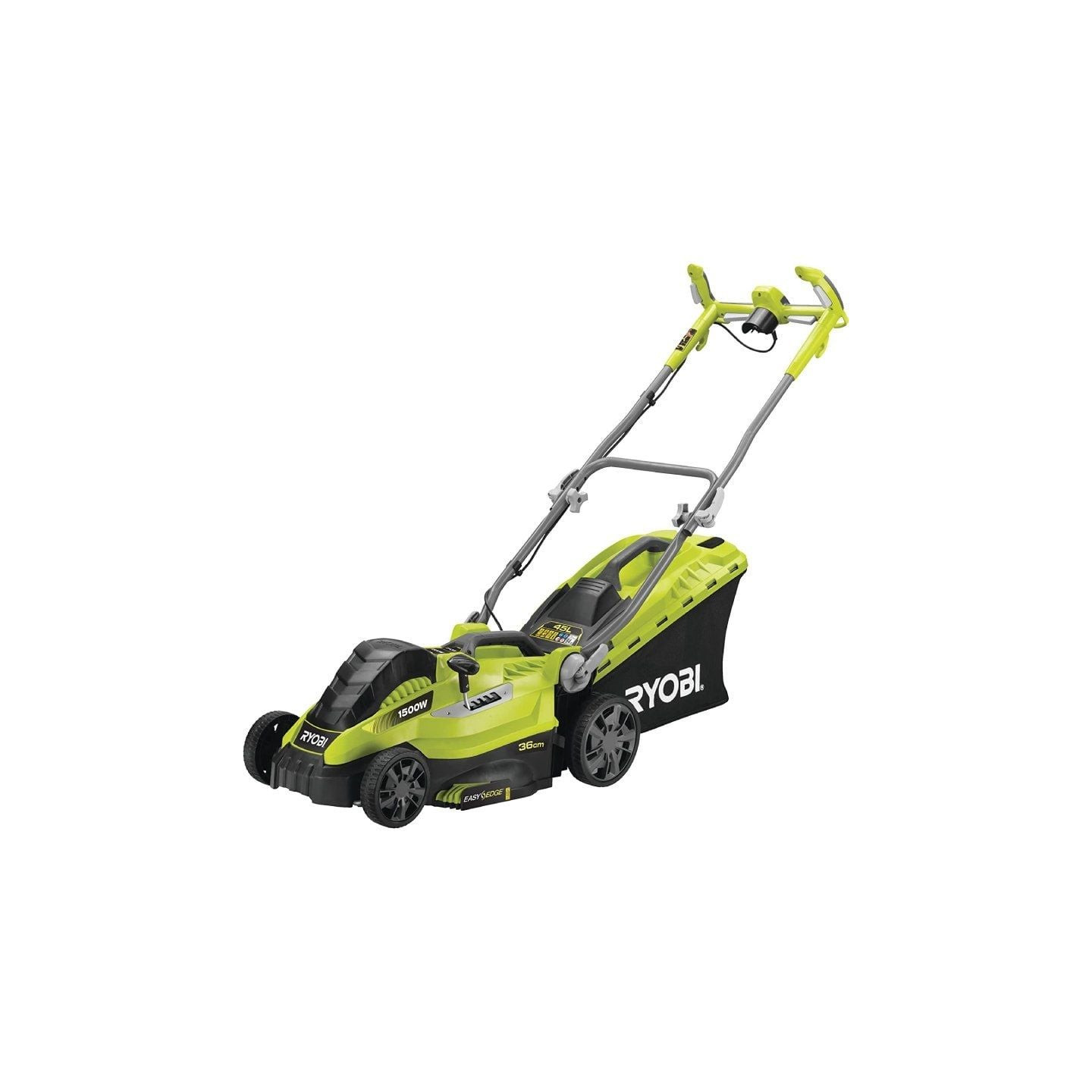 Cortacésped ryobi rlm15e36h/ 1500w/ corte ø36cm/ incluye recolector de hierba 45l y adaptador mulching