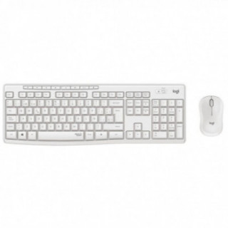 Teclado y ratón inalámbricos logitech silent touch mk295/ blanco