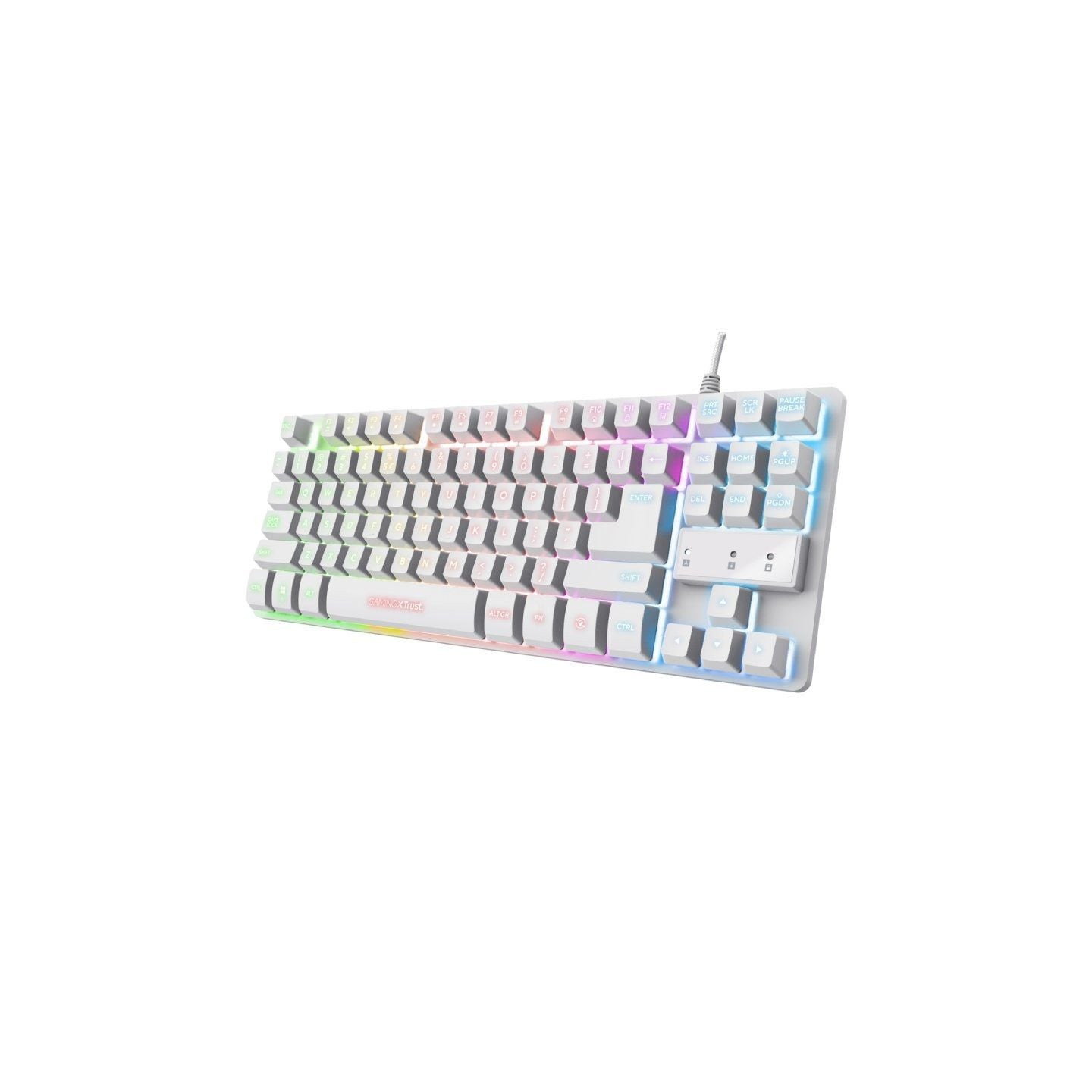 Teclado Gaming Trust Gaming GXT 833W Thado TKL/ Blanco