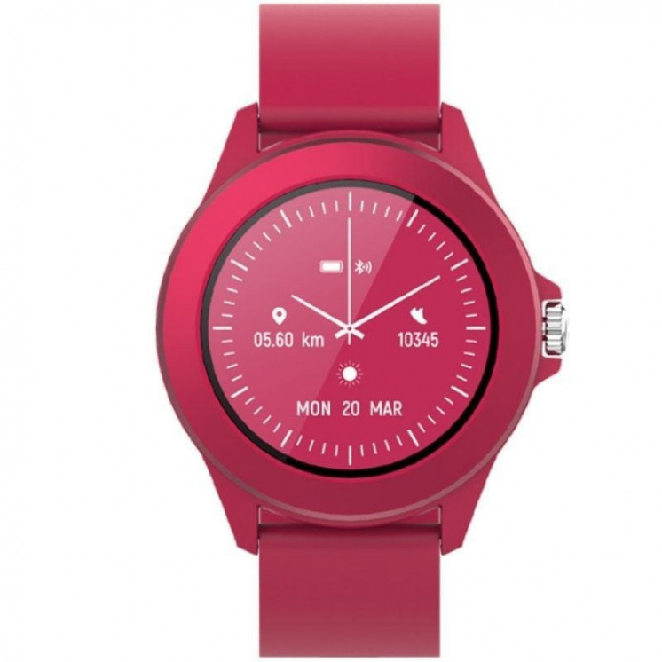 Smartwatch forever colorum cw-300/ notificaciones/ frecuencia cardíaca/ magenta