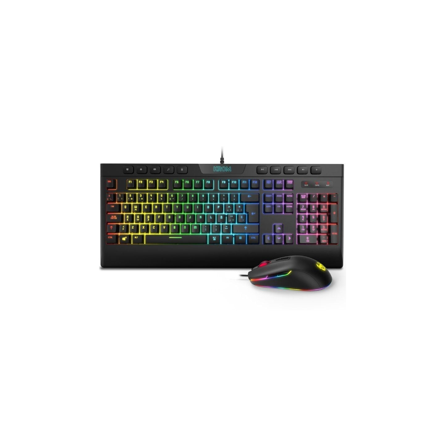 Pack Gaming Krom Kalyos/ Teclado RGB + Ratón Óptico