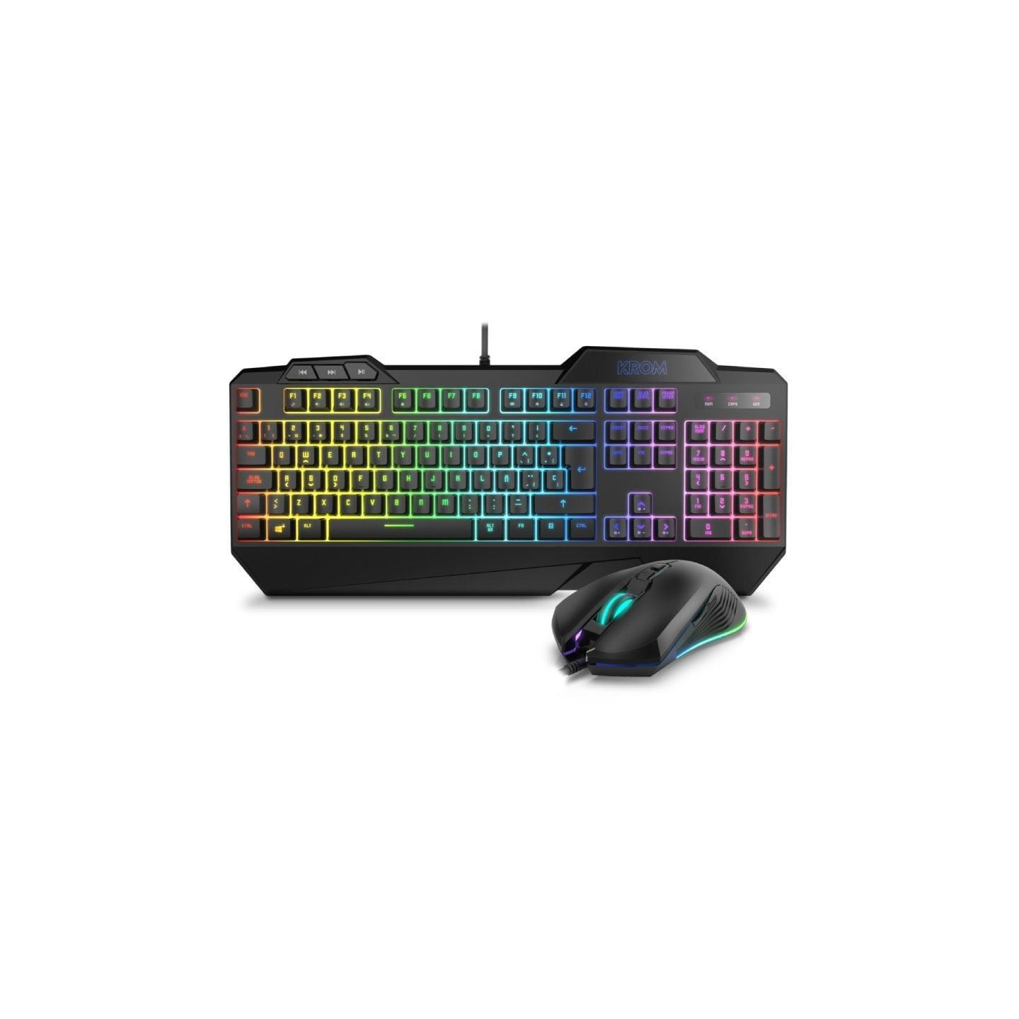 Pack Gaming Krom Krusher/ Teclado SemiMecánico + Ratón