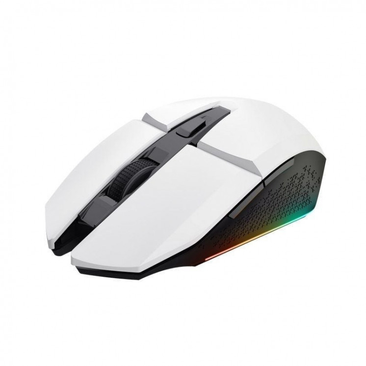 Ratón Gaming Inalámbrico Trust Gaming GXT 110 Felox/ Batería recargable/ Hasta 4800 DPI/ Blanco