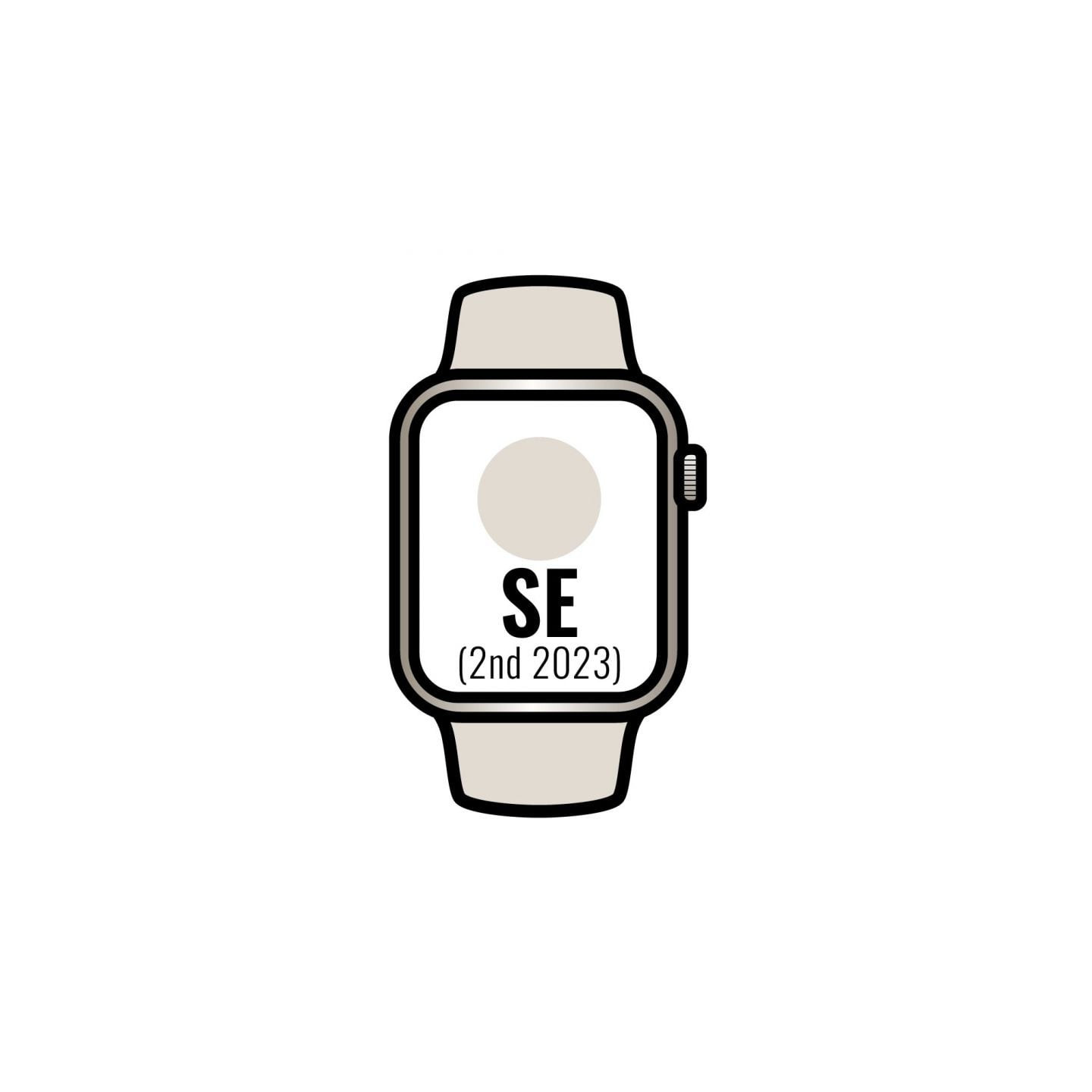 Apple watch se 2 gen 2023/ gps/ 40mm/ caja de aluminio blanco estrella/ correa deportiva blanco estrella s/m