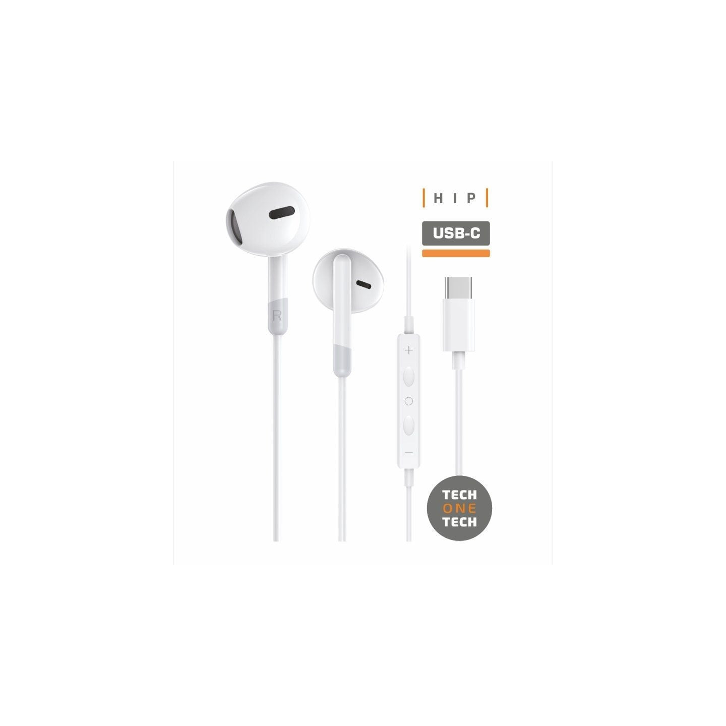 Auriculares intrauditivos tech one tech eartech tec1301/ con micrófono/ usb tipo-c/ blancos