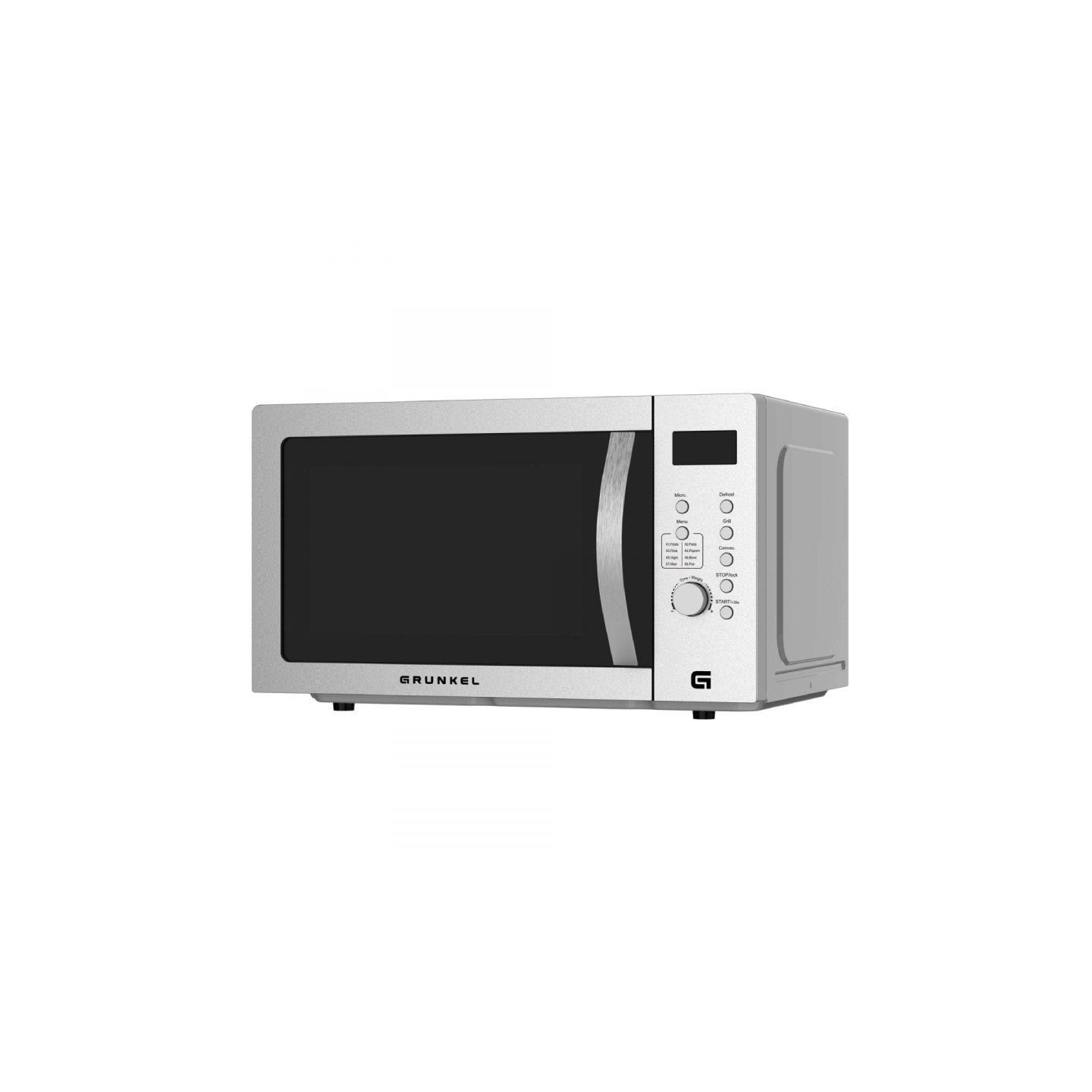 Microondas grunkel mwgc-30ss/ 1000w/ capacidad 30l/ función grill/ blanco