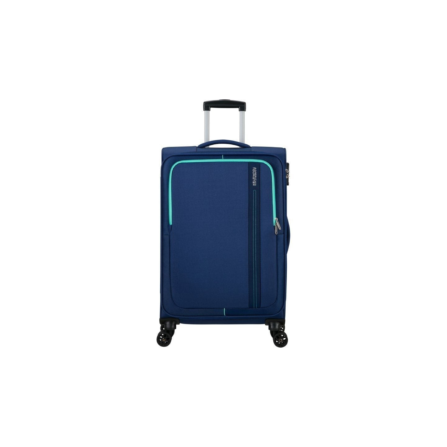 Maleta de cabina american tourister sea seeker spinner 68cm/ 68x43x25cm/ 4 ruedas/ marino combate