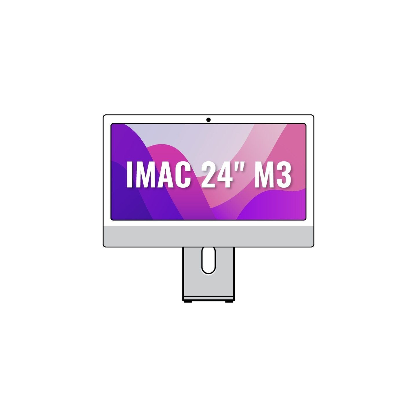 Apple imac 24' retina 4,5k / m3 8-core cpu/ 8gb/ 256gb ssd/ 10-core gpu/ plata