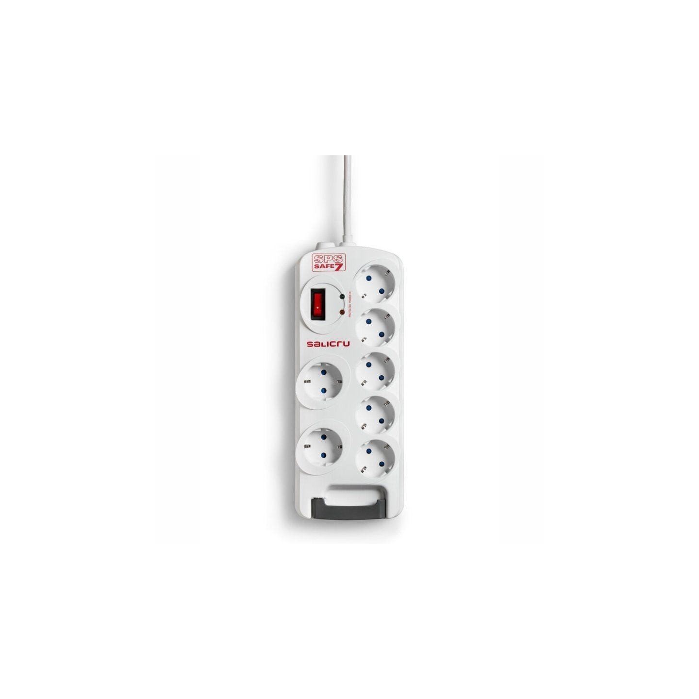 Regleta con interruptor salicru safe 7/ 7 tomas de corriente/ cable 1.8m/ blanca