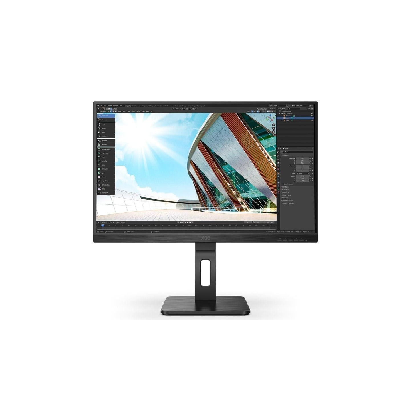 Monitor profesional aoc 27p2q 27'/ full hd/ multimedia/ regulable en altura/ negro