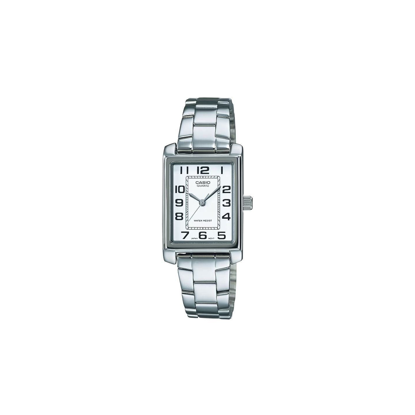 Reloj analógico casio collection women ltp-1234pd-7beg/ 32mm/ plata y blanco