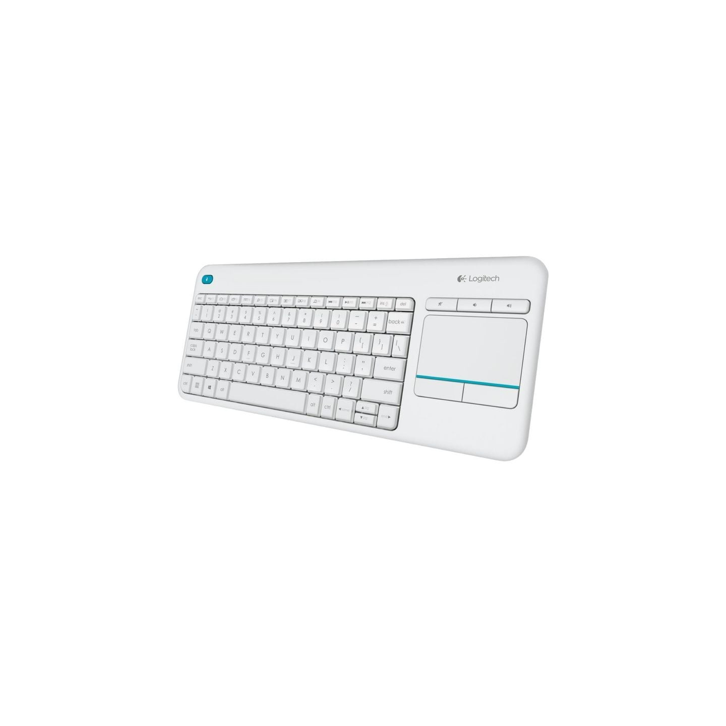 Teclado para smart tv logitech wireless touch k400 plus/ blanco