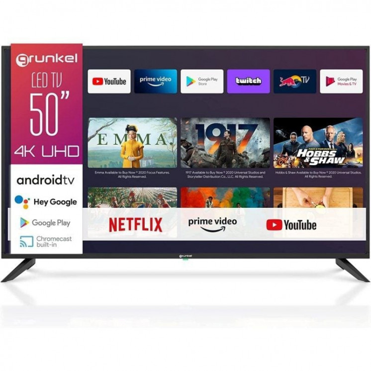 Televisor grunkel led-5022goo 50'/ ultra hd 4k/ smart tv/ wifi