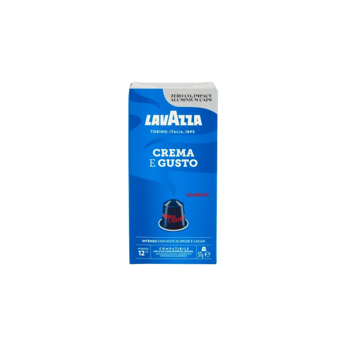 Cápsula lavazza crema e gusto clásico para cafeteras nespresso/ caja de 10