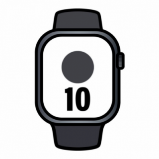 Apple watch series 10/ gps/ cellular/ 42mm/ caja de aluminio negro azabache / correa deportiva negra m/l