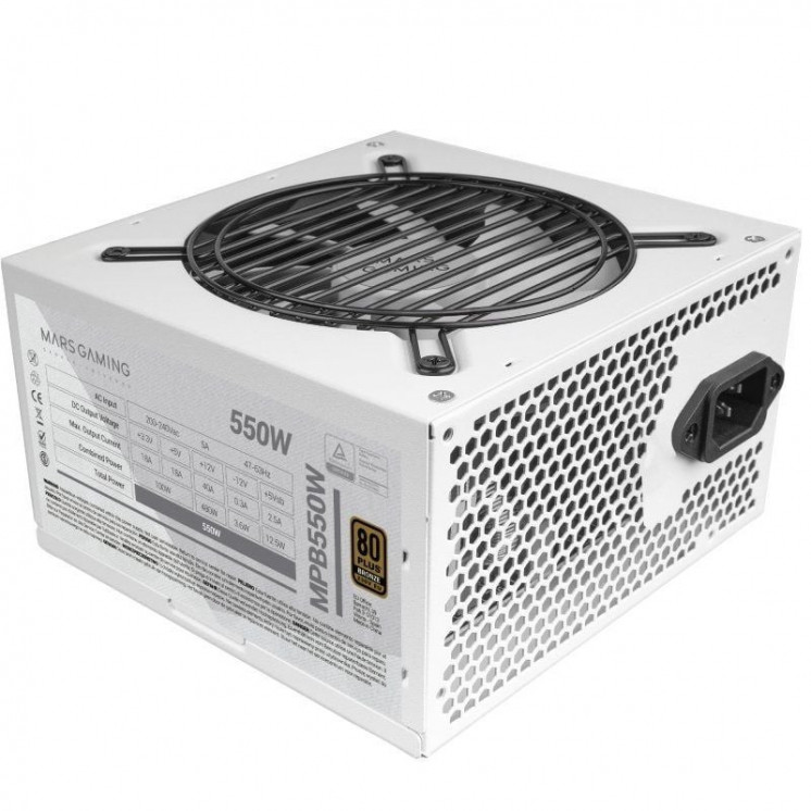 Fuente de alimentación mars gaming mpb550/ 550w/ ventilador 12cm/ 80 plus bronze