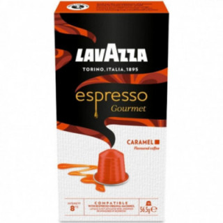 Cápsula lavazza espresso gourmet caramel para cafeteras nespresso/ caja de 10