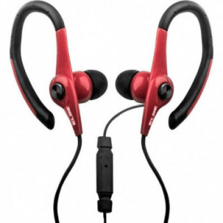 Auriculares deportivos elbe au-107-mic/ con micrófono/ jack 3.5/ rojo y negro