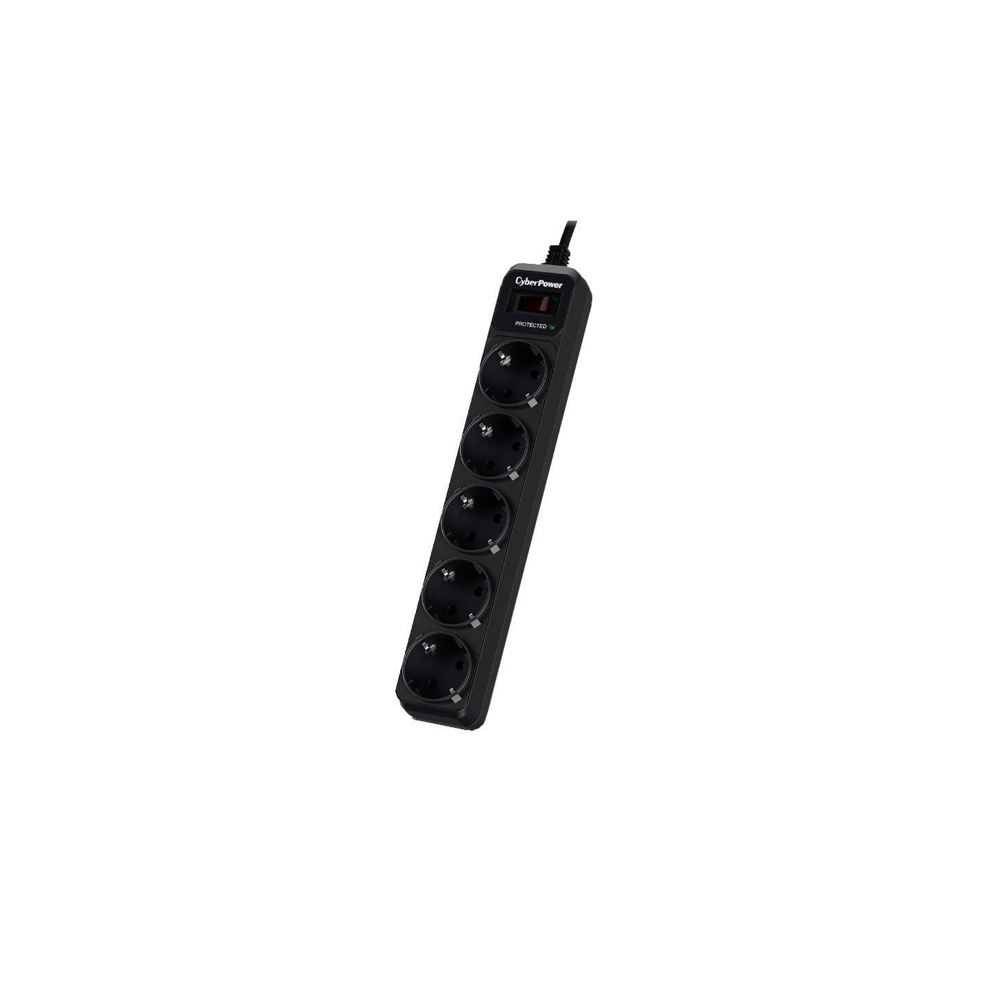 Regleta con interruptor cyberpower b0520sc0-de/ 5 tomas de corriente/ cable 1.8m/ negra