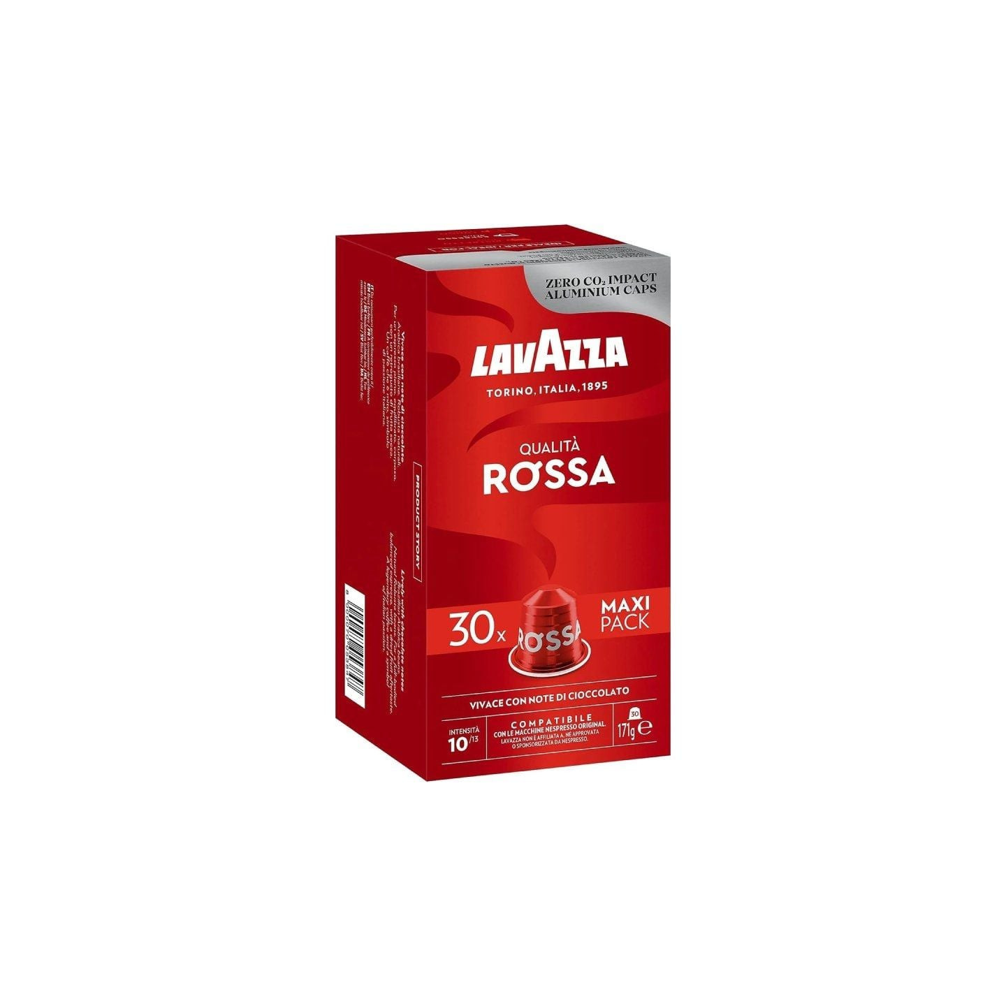 Cápsula lavazza qualitá rossa para cafeteras nespresso/ caja de 30