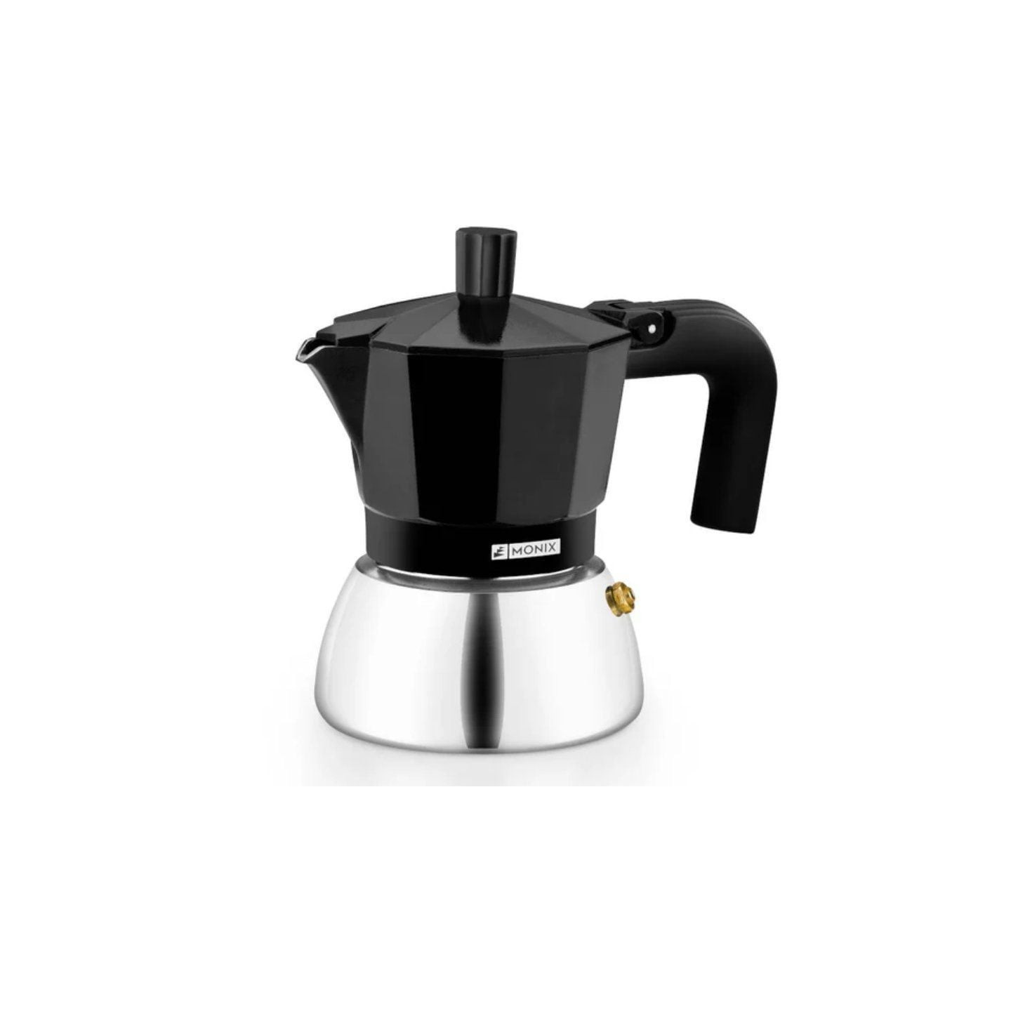 Cafetera italiana monix induction inox m863003/ 3 tazas/ negra