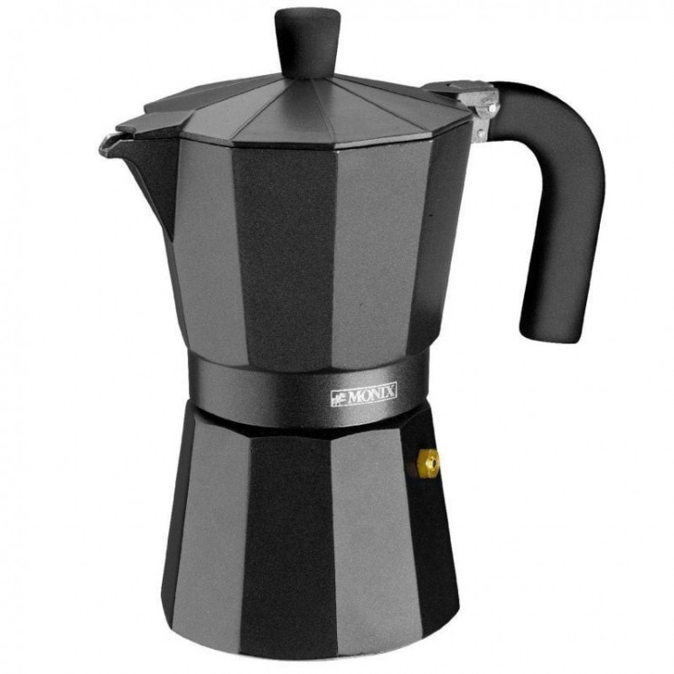 Cafetera italiana monix noir m640006/ 6 tazas/ negra