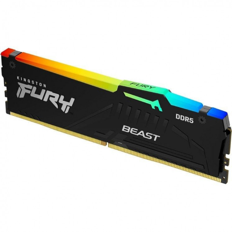 Memoria ram kingston fury beast rgb 16gb/ ddr5/ 6000mhz/ 1.4v/ cl30/ dimm