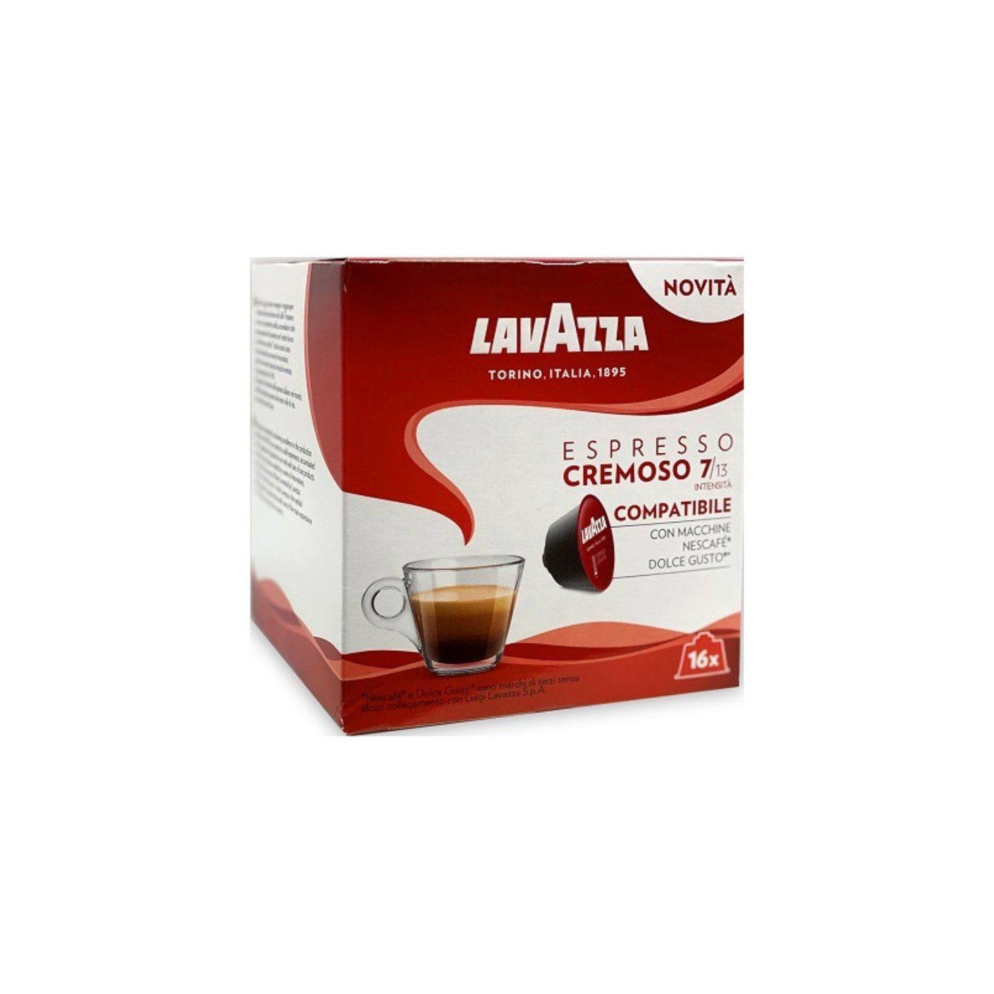 Cápsula lavazza espresso cremoso para cafeteras dolce gusto/ caja de 16