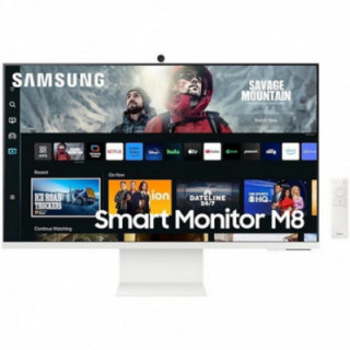 Smart monitor samsung m8 s32cm801uu 32'/ 4k/ smart tv/ webcam/ multimedia/ regulable en altura/ blanco