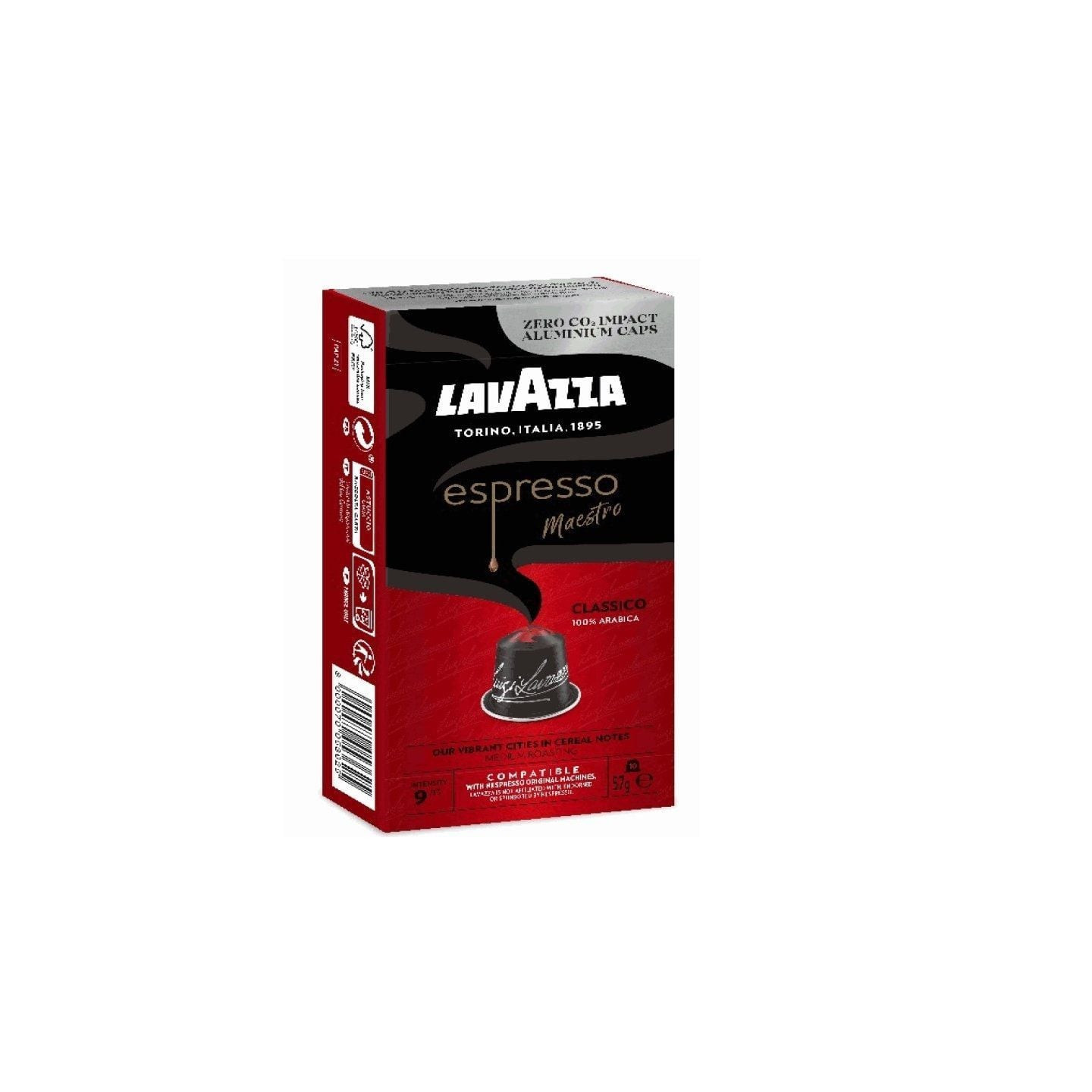 Cápsula lavazza espresso maestro clásico para cafeteras nespresso/ caja de 10