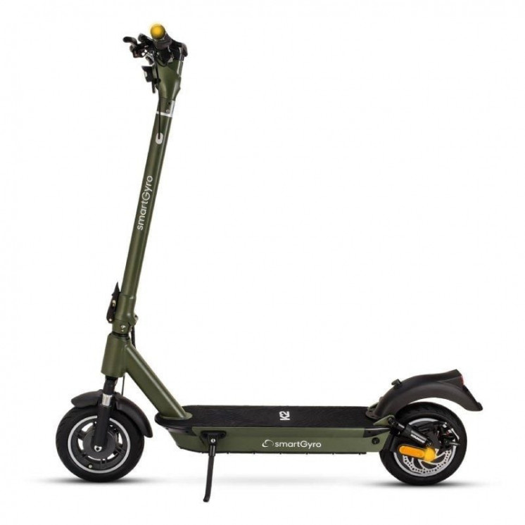 Patinete eléctrico smartgyro k2 army certificado/ motor 800w/ ruedas 10'/ 25km/h /autonomía 50km/ verde