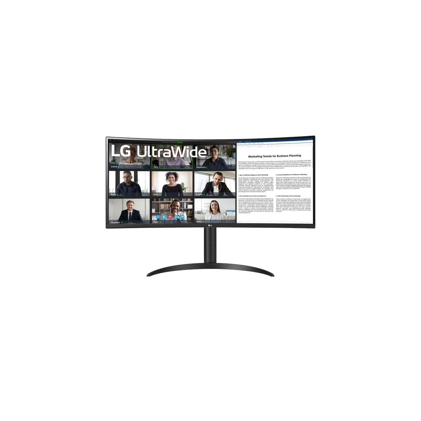 Monitor profesional ultrapanorámico curvo lg 34wr55qc-b 34'/ wqhd/ regulable en altura/ negro