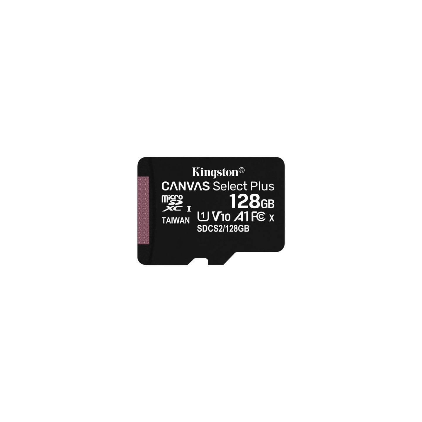 Tarjeta de memoria kingston canvas select plus 128gb microsd xc/ clase 10/ 100mbs