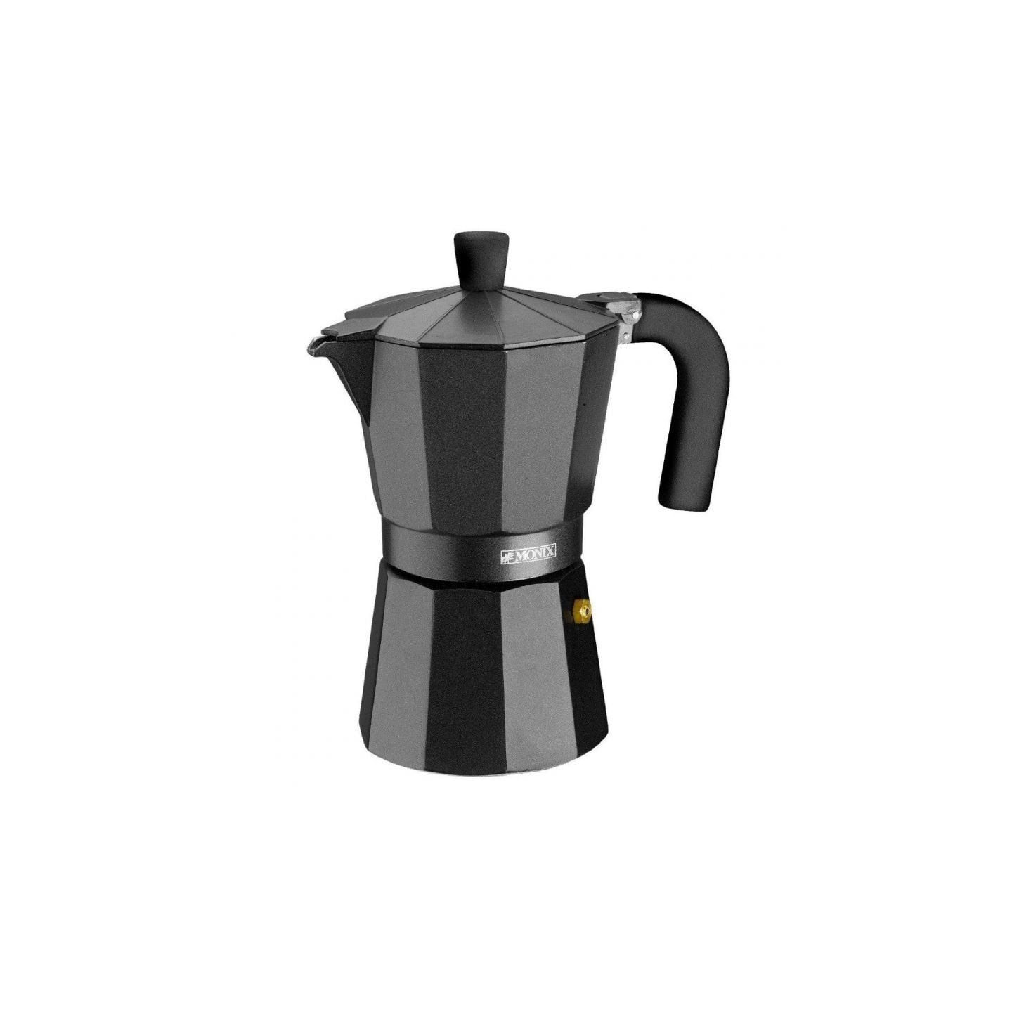 Cafetera italiana monix noir m640003/ 3 tazas/ negra