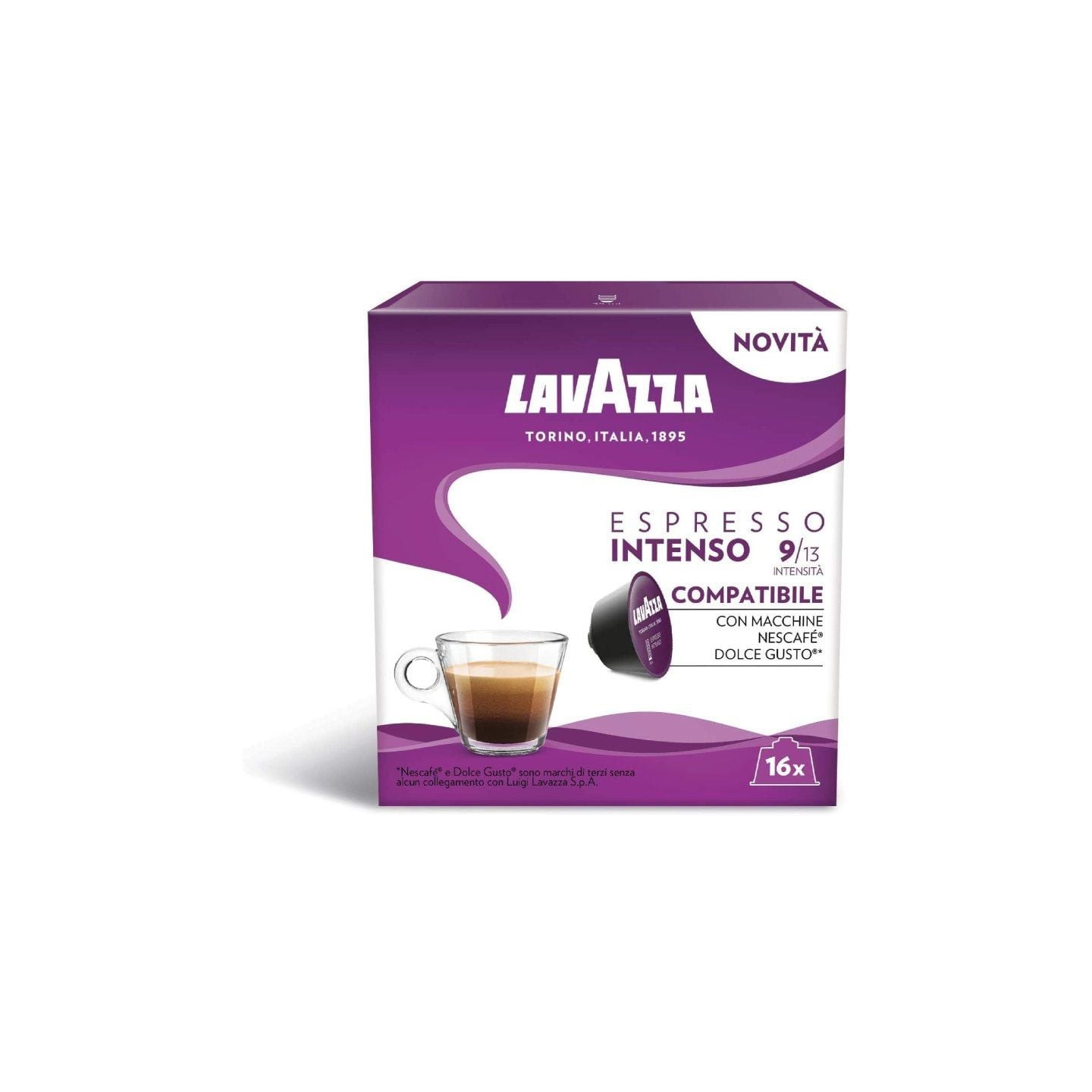 Cápsula lavazza espresso intenso para cafeteras dolce gusto/ caja de 16