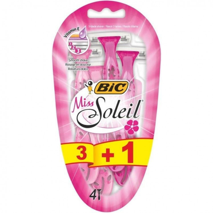 Cuchilla de depilar bic miss soleil / 4 uds