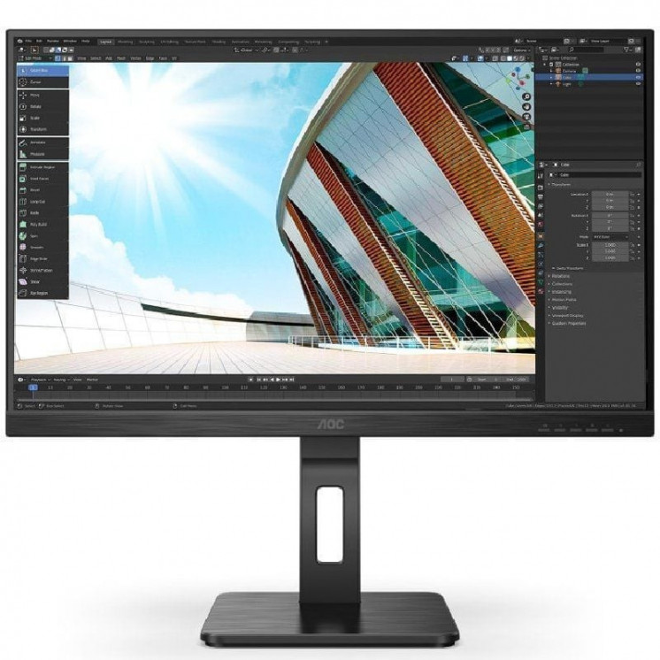 Monitor profesional aoc 27p2q 27'/ full hd/ multimedia/ regulable en altura/ negro