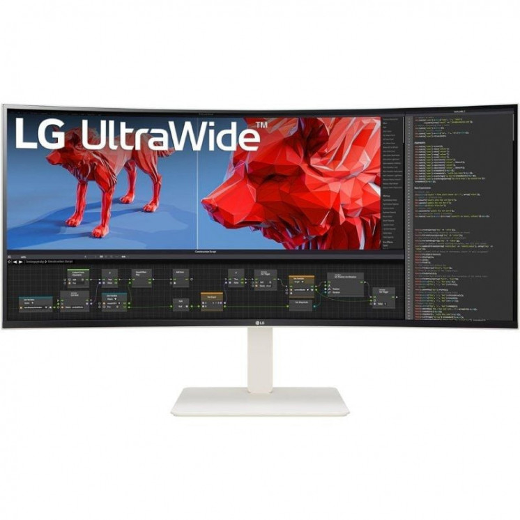 Monitor profesional ultrapanorámico curvo lg ultrawide 38wr85qc-w 37.5'/ wqhd+/ multimedia/ blanco